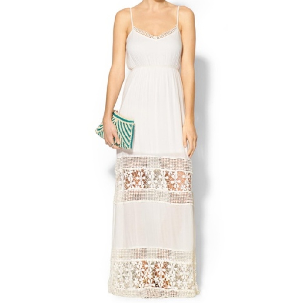 Anthropologie Crochet Lace Maxi Dress, S/M
